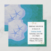 Invitation Fête de mariage étoile de mer et océan (Devant / Derrière)