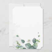 Invitation Fête de mariage Eucalyptus Botanique Rougeur (Dos)