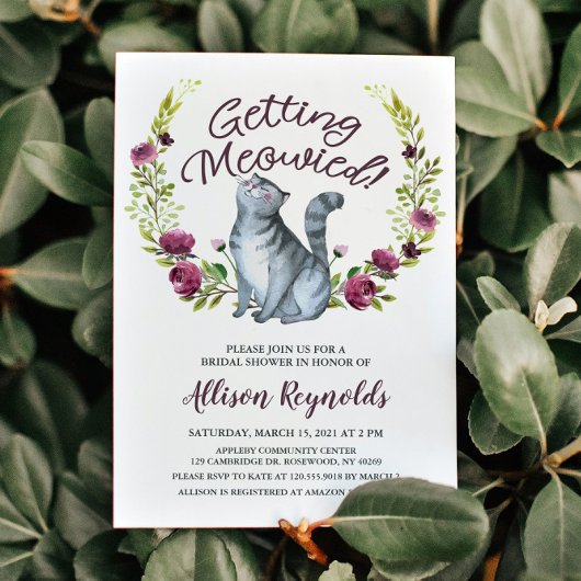 Invitation Fête de mariage félin