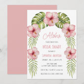 Invitation Fête de Mariage Feuilles Exotiques Fleur Tropicale (Devant / Derrière)