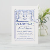 Invitation Fête de mariage FishermanCore « Emballé avec amour (Debout devant)