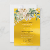 Invitation Fête de Mariage Fleur Rose Peinte Aquarelle (Devant)