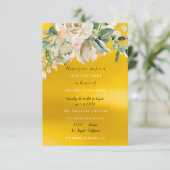 Invitation Fête de Mariage Fleur Rose Peinte Aquarelle (Debout devant)