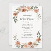 Invitation Fête de Mariage Fleurs Neutres (Devant)