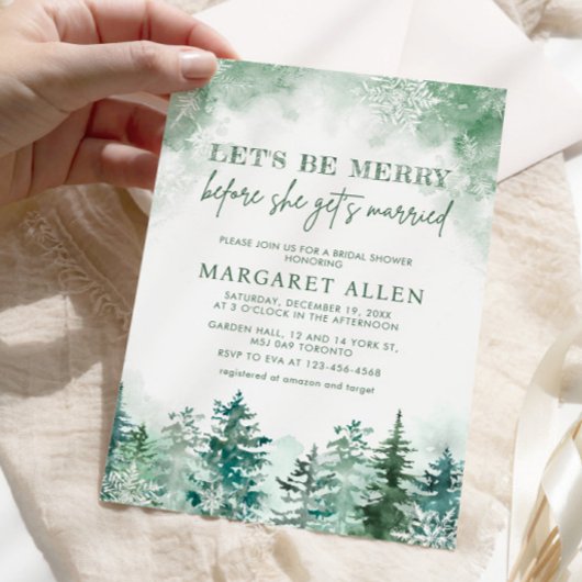 Invitation Fête de mariage flocon de neige d'hiver 