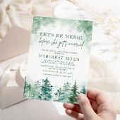 Invitation Fête de mariage flocon de neige d'hiver 