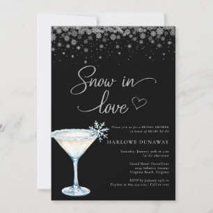 Invitation Fête de mariage flocon de neige moderne Snow in Lo