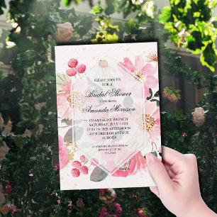 Invitation Fête de mariage Floral Aquarelle