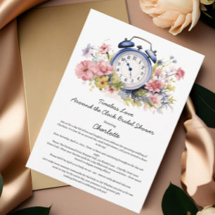 Invitation Fête de mariage Floral Aquarelle Autour de l'Horlo