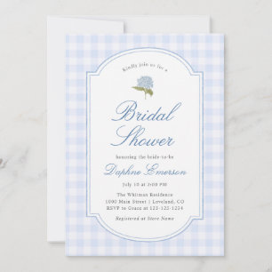 Invitation Fête de mariage floral avec des hortensias bleus