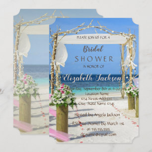 Invitation Fête de mariage floral Beach Arbor