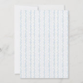 Invitation Fête de mariage Floral Bleu Hydrangea Bleu Rayure (Dos)