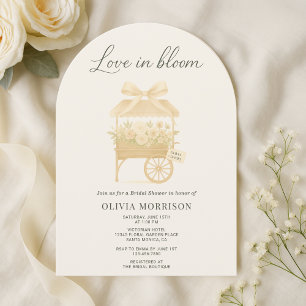 Invitation Fête de mariage Floral Bow Love in Bloom