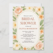 Invitation Fête de mariage Floral Code QR Botanique Fleur Sau (Devant)