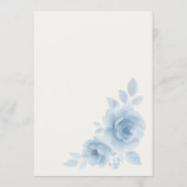Invitation Fête de mariage floral Coquette Bow Something Blue (Dos)