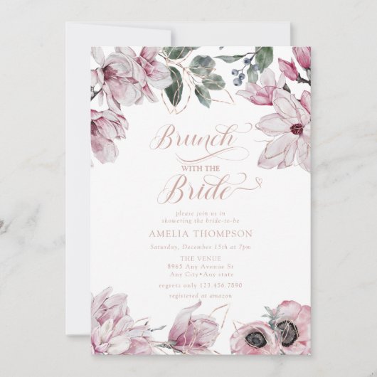 Invitation Fête de mariage floral de printemps (Devant)