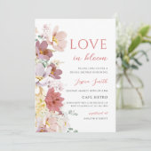 Invitation Fête de mariage floral de printemps (Debout devant)