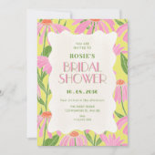 Invitation Fête de mariage floral fleuri (Devant)