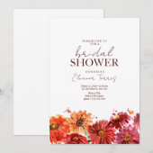 Invitation Fête de mariage floral Fleurs sauvages Fête de mar (Devant / Derrière)