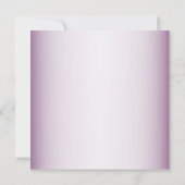 Invitation Fête de mariage floral géométrique violet (Dos)