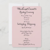 Invitation Fête de mariage floral rose botanique (Dos)