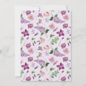 Invitation Fête de mariage floral violet (Dos)