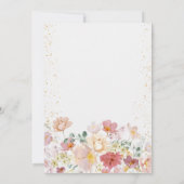 Invitation Fête de mariage florale (Dos)