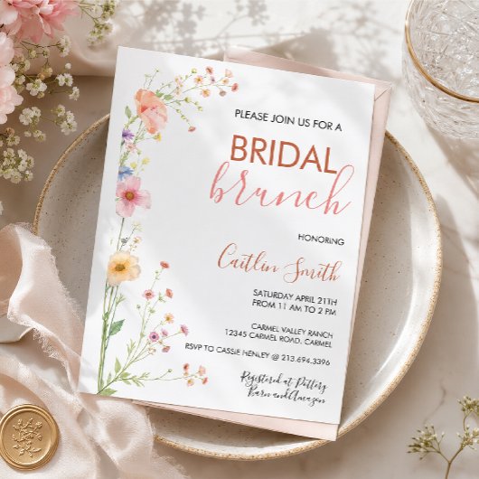 Invitation Fête de mariage florale