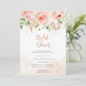 Invitation Fête de mariage Florale (Debout devant)
