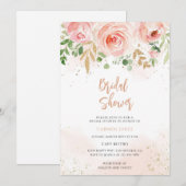 Invitation Fête de mariage Florale (Devant / Derrière)