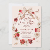 Invitation Fête de Mariage Florale Appley Ever After (Devant)