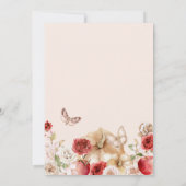 Invitation Fête de Mariage Florale Appley Ever After (Dos)