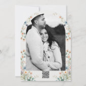 Invitation Fête de Mariage Florale Aquarelle Fleurs Sauvages  (Dos)