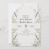 Invitation Fête de Mariage Florale Aquarelle Fleurs Sauvages  (Devant)