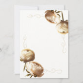 Invitation Fête de Mariage Florale aux Ranunculus Crème et Bl (Dos)