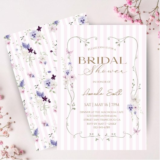 Invitation Fête de mariage florale botanique