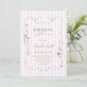 Invitation Fête de mariage florale botanique (Debout devant)