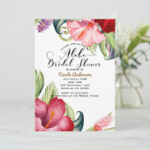 Invitation Fête de Mariage Florale Botanique Tropicale Aloha (Debout devant)