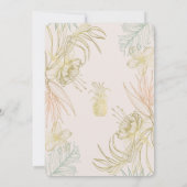 Invitation Fête de Mariage Florale Botanique Tropicale Élégan (Dos)