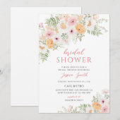 Invitation Fête de mariage florale de printemps (Devant / Derrière)