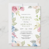 Invitation Fête de Mariage Florale de Printemps Doux (Devant)