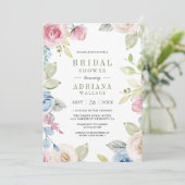 Invitation Fête de Mariage Florale de Printemps Doux (Debout devant)