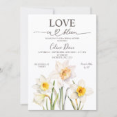 Invitation Fête de mariage florale de printemps Jonquille (Devant)