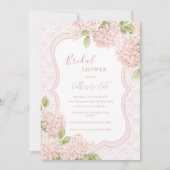 Invitation Fête de mariage Florale Élégante Hydrangea Rose (Devant)