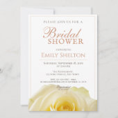 Invitation Fête de Mariage Florale Rose Jaune Moderne (Devant)