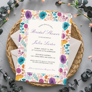Invitation Fête de mariage florale rose romantique en plein é