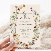 Invitation Fête de Mariage Florale Rustique