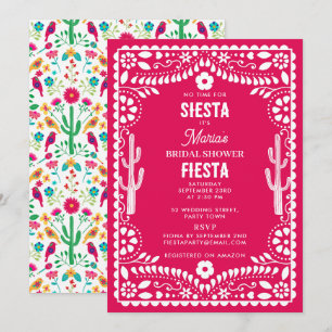 Invitation Fête de Mariage Florale Traditionnelle Mexicaine