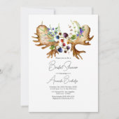 Invitation Fête de mariage forestière rustique aquarelle (Devant)