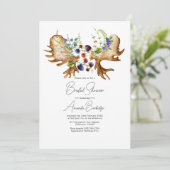 Invitation Fête de mariage forestière rustique aquarelle (Debout devant)